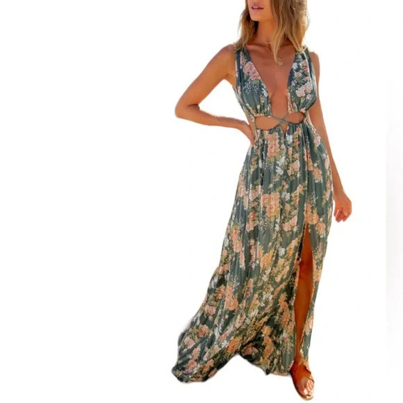 Hello Molly | Dresses | Hello Molly Forest Fairy Maxi Dress Sage